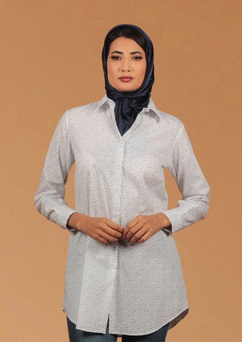 Chemise longue à motif automnal