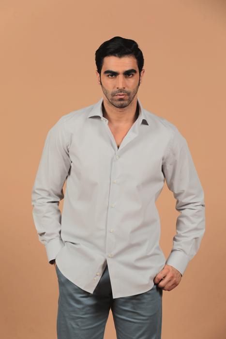 Chemise couleur unie pour hommes