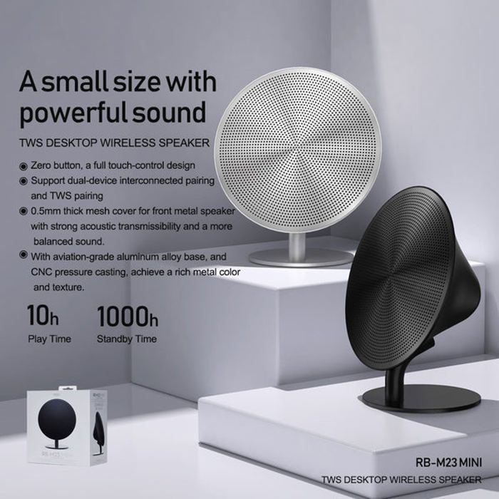 MINI HAUT-PARLEUR BLUETOOTH 5.0 NOIR REMAX RB-M23 SPEAKER