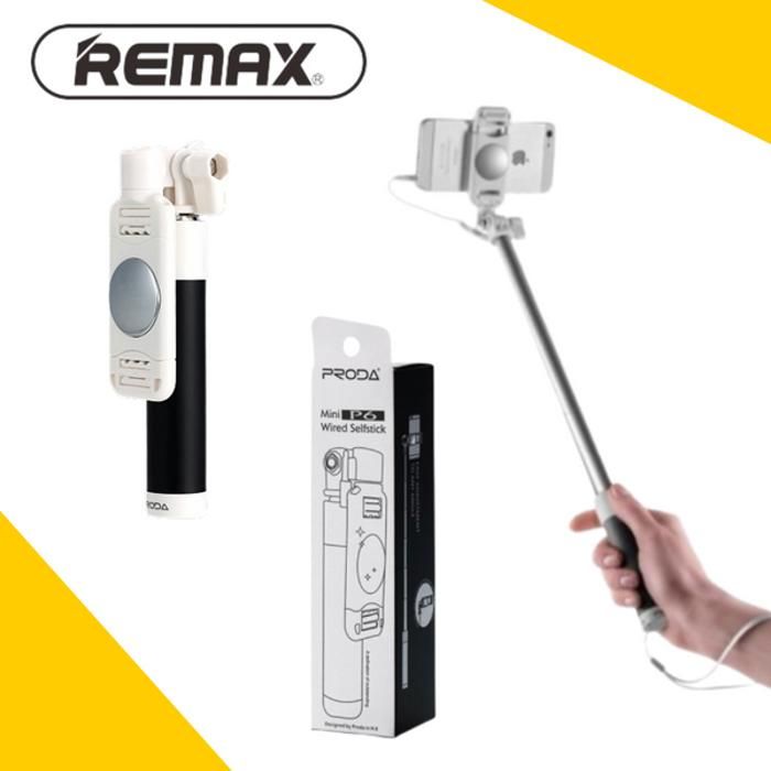 Perche à selfie avec câble (noire) REMAX P6