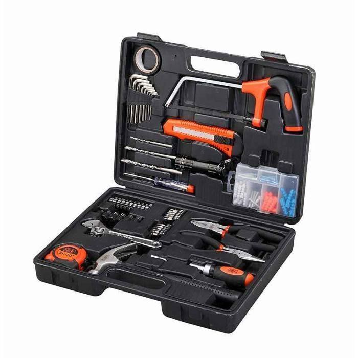 Black+Decker Kit d'outils manuels orange et noir 108 pièces, BMT108C