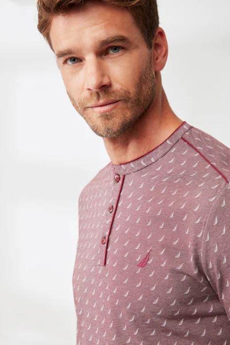 Pyjama homme - Nautica - Bordeau - 50% Polyester - 25% Coton - 25% Modal - Marjane Mall - Image 4