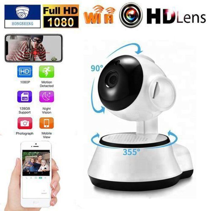 Caméra panoramique IP WiFi V380 Pro, équipement de sécurité domestique sans fil, enregistrement, carte vidéo, moniteur intelligent
