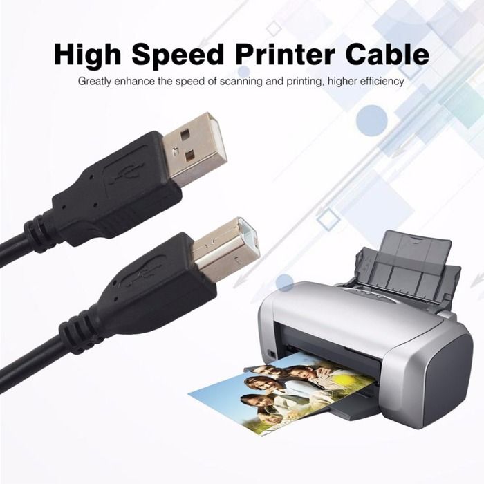 Câble pour imprimante GX HIGH 3M mètre USB 2.0 Extension haute vitesse pour Canon, Hp, Epson, Brother, Type A à Type B