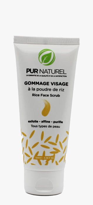 gommage visage à la poudre de riz 100 gr