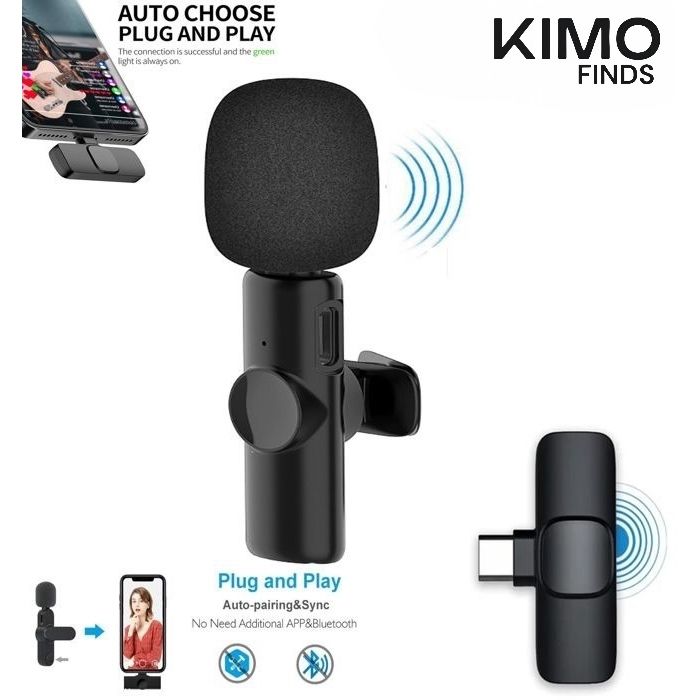 Microphone sans fil K9 2.4G pour Type-C enregistrement Audio Portable eu chant, Plug and Play vidéo en direct ordinateur téléphone