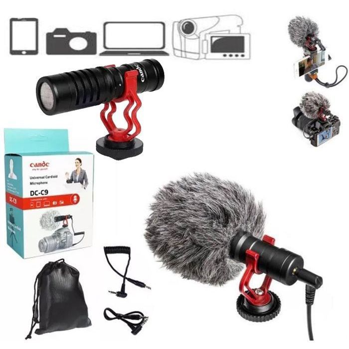 Mini Microphone à caméra professionnel BY-MM1 projecteur cardioïde, pour appareil photo Téléphone Android Canon Nikon Sony
