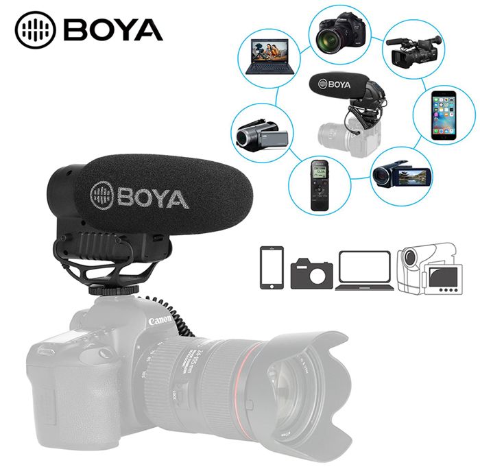 Microphone professionnel canon à condensateur pour Smartphone, PC, android, dslr, caméscope, diffusion en continu sur Youtube