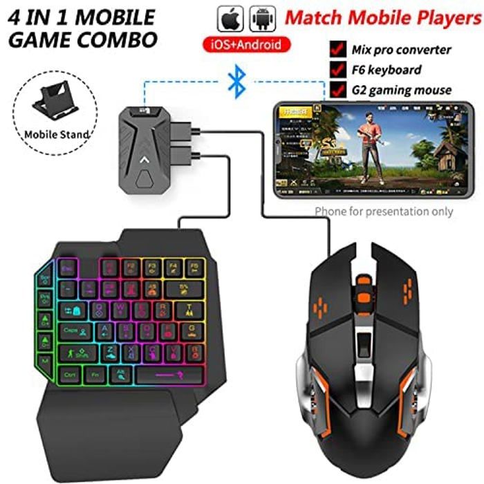 4in1 avec filaire jeu clavier souris accessoires Gamwing convertisseur Dock support pour téléphone pour jeux FPS
