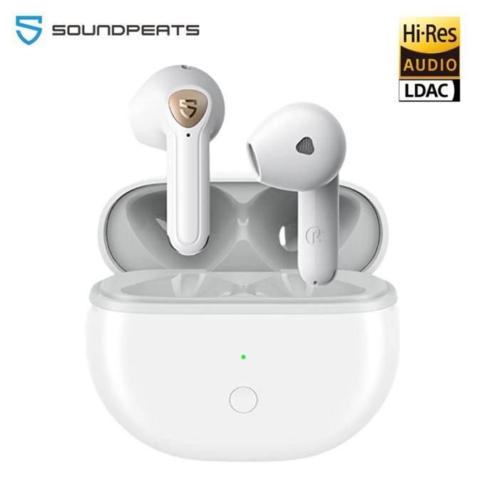 Soundpeats Air3 Deluxe HS BLANC Hi-Res Audio Codec LDAC, Gaming Mode