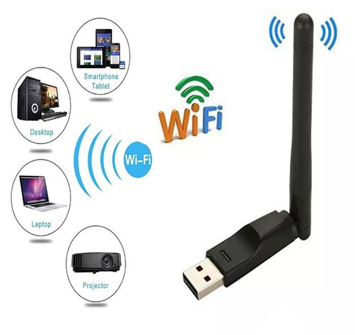 Mini Clé USB WIFI portable carte réseau sans fil USB 150, 2.0 M, wi-fi, 802.11 b/g/n LAN adaptateur avec antenne rotative