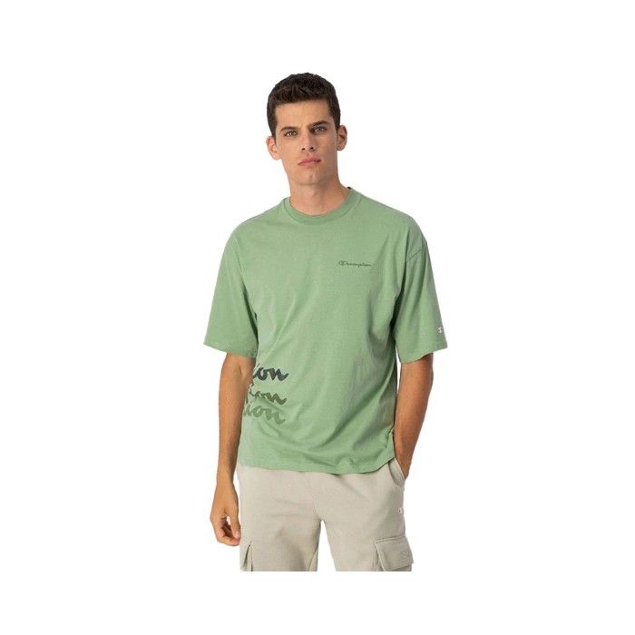 T-SHIRT HOMME EN COTON AVEC LOGO SCRIPT TON SUR TON