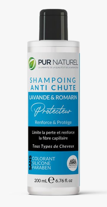 PUR NATUREL SHAMPOING ANTI CHUTE à la lavande et au romarin 200 ml