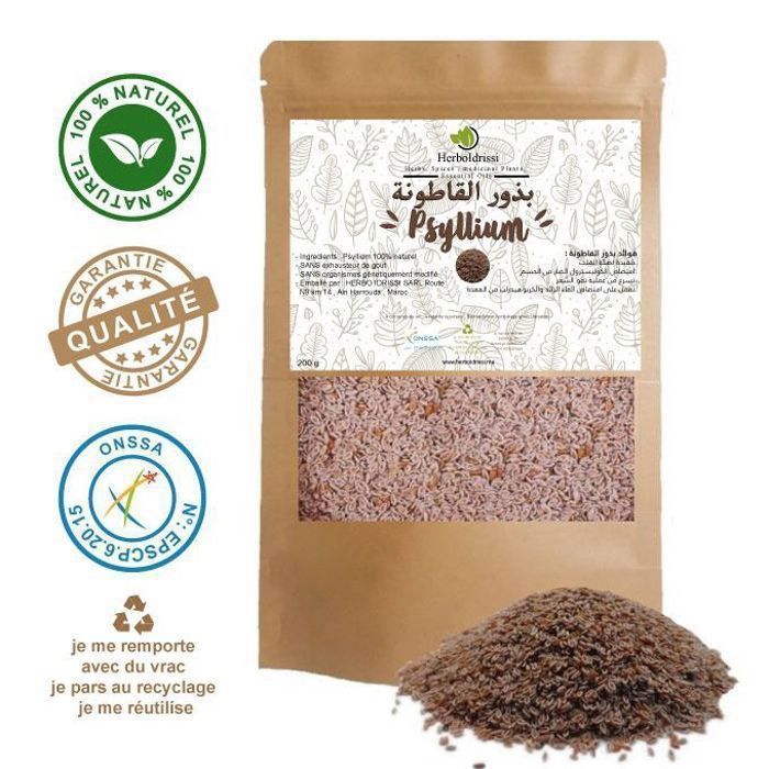 Graine De Psyllium 500G - Intestins - Colite Ulcéreuse -Pertes De Poids