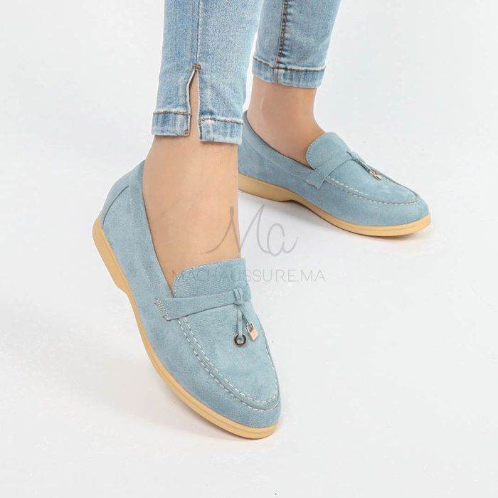 OPERA - Mocassins Femmes en Bleu ciel
