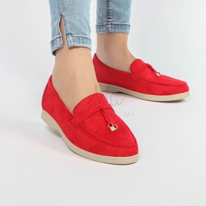 OPERA - Mocassins Femmes en Rouge