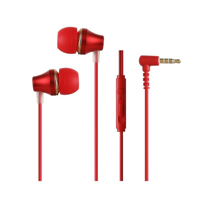 Écouteurs avec étui capsule (rouge)