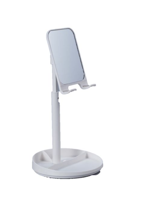 Support de téléphone miroir avec base (blanc)