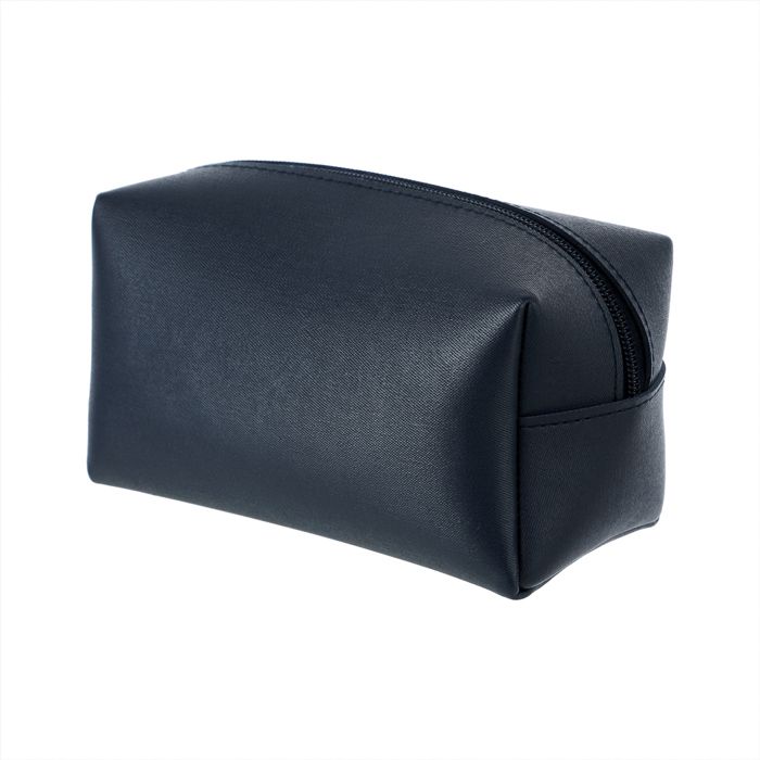 Trousse cosmétique de couleur unie (bleu marine)