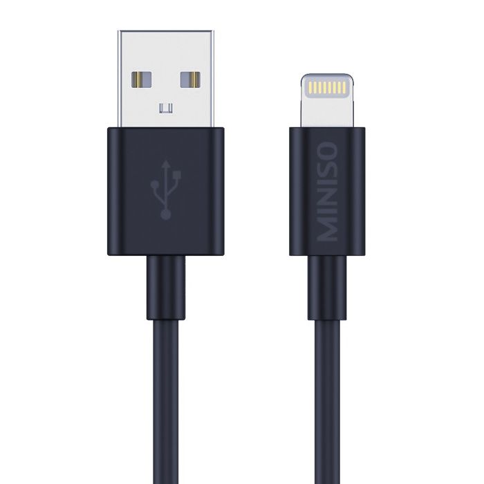 Câble de charge rapide APPLE (2M) avec connecteur Lightning pour Iphone, Ipad (noir)