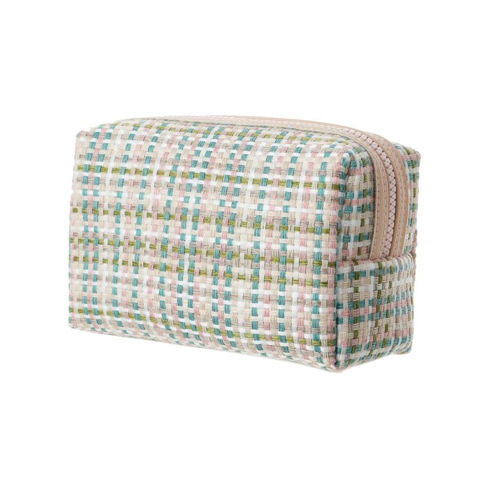 Trousse de maquillage rectangulaire pour femme (rose)
