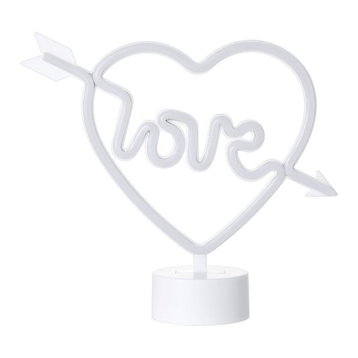 Lampe cœur « Love » avec base amovible (Lumières roses)