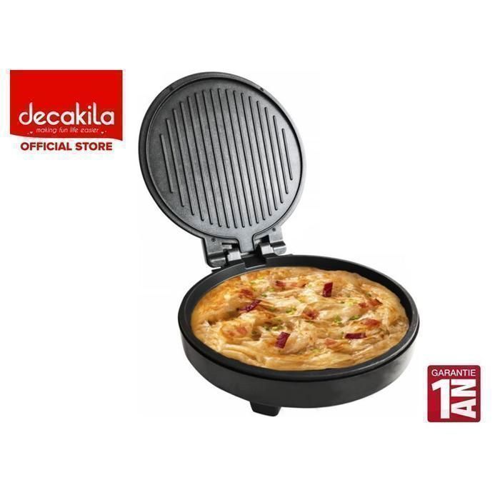Machine à pizza - DECAKILA - Pizzaiolo KEEC014W - 1200W - Revêtement antiadhésif - Température variable