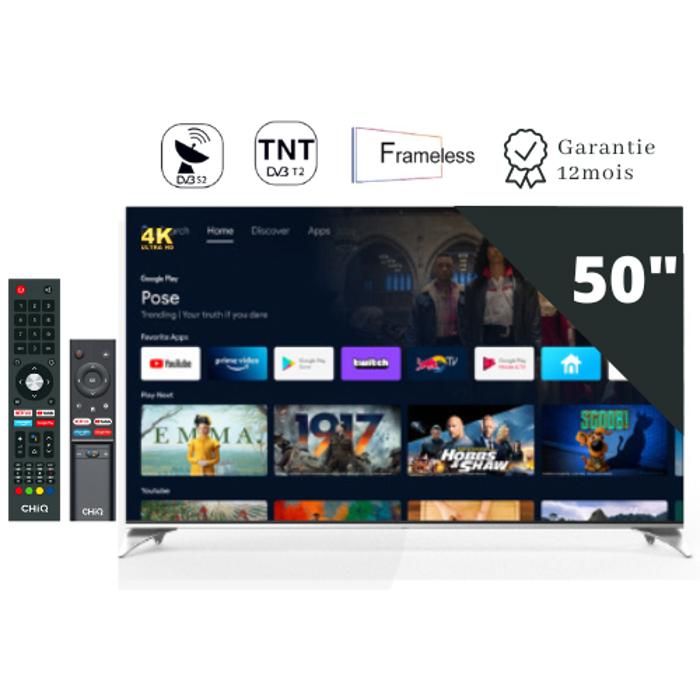Téléviseur - ChiQ QLED PRO Google TV 50" 4K