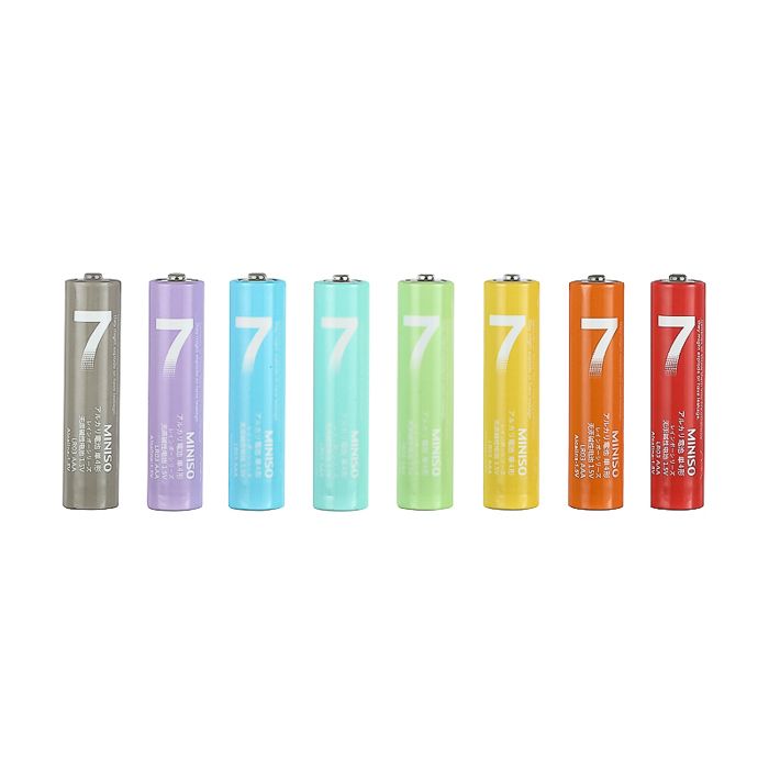 Batterie alcaline AAA 8 Pack(Coloré)