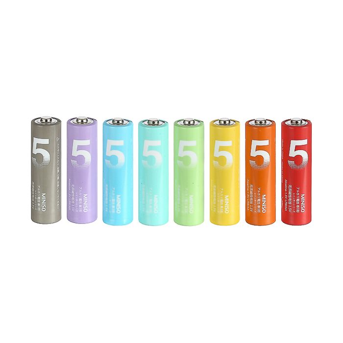 Batterie alcaline AA (8 Pcs) (Coloré)
