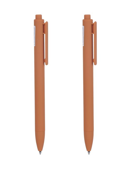 Stylo gel rétractable 0.7mm (Baril brun, Encre brun clair)(1pcs)