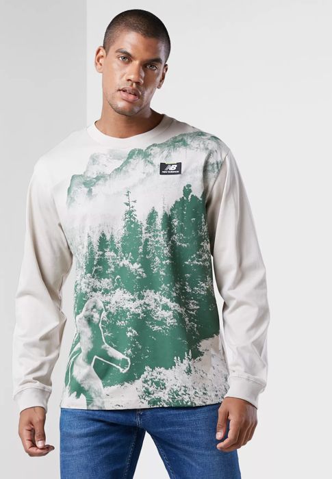 SWEAT véritable à manches longues  New Balance MT23510BK