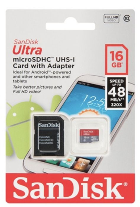 Carte SD micro 16Gb 48 MB/s ULTRA Carte Mémoire Full HD  Micro SD SDHC 16 Go