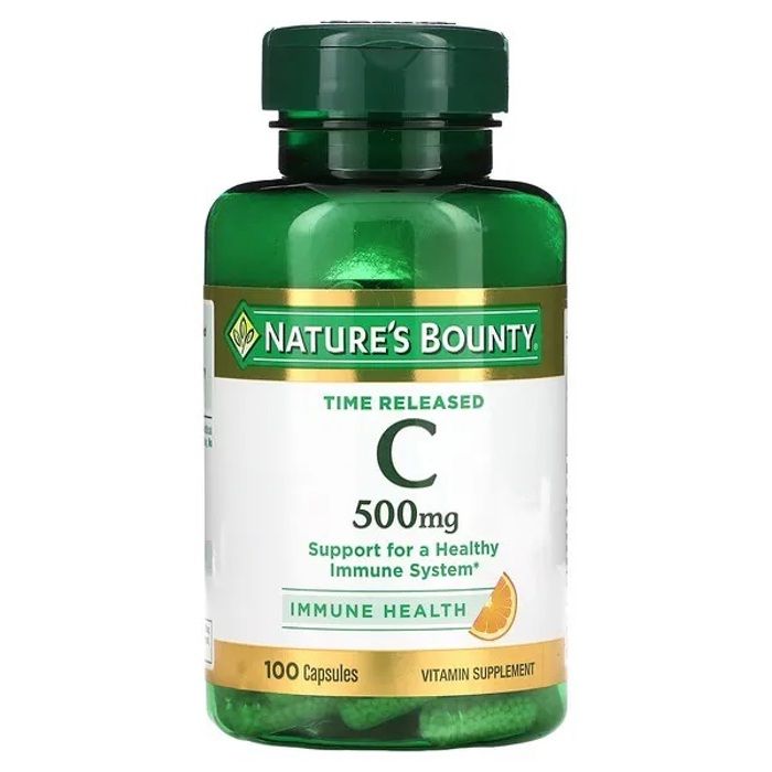 Nature'S Bounty Vitamine C à libération prolongée, 500 mg, 100 capsules - Made in USA