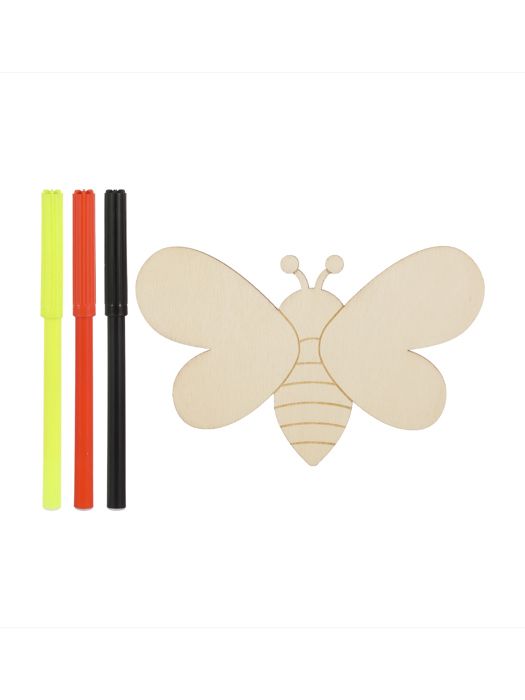 Jeu de coloriage en bois (abeille volante)