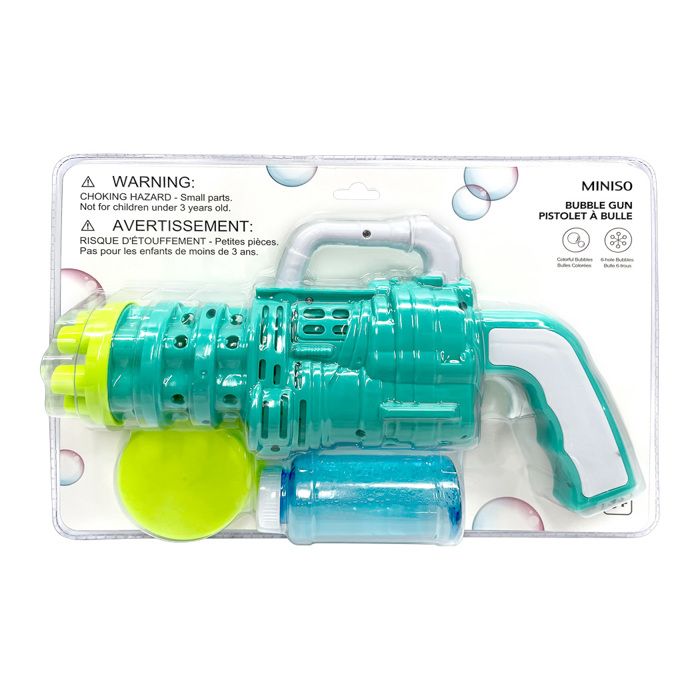 Pistolet à bulles avec six trous (vert)