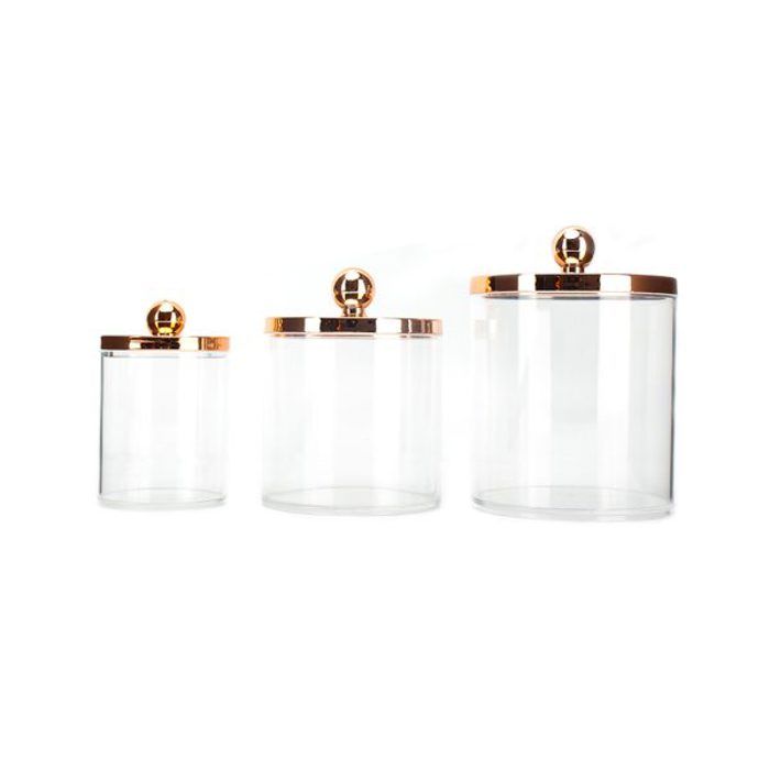 Trio make up acrylic Rose gold