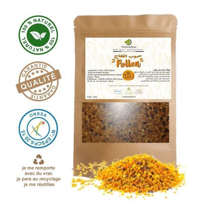 Pollen D'Abeilles Authentique  500G - Immunité - Anti Anémie - Concentration