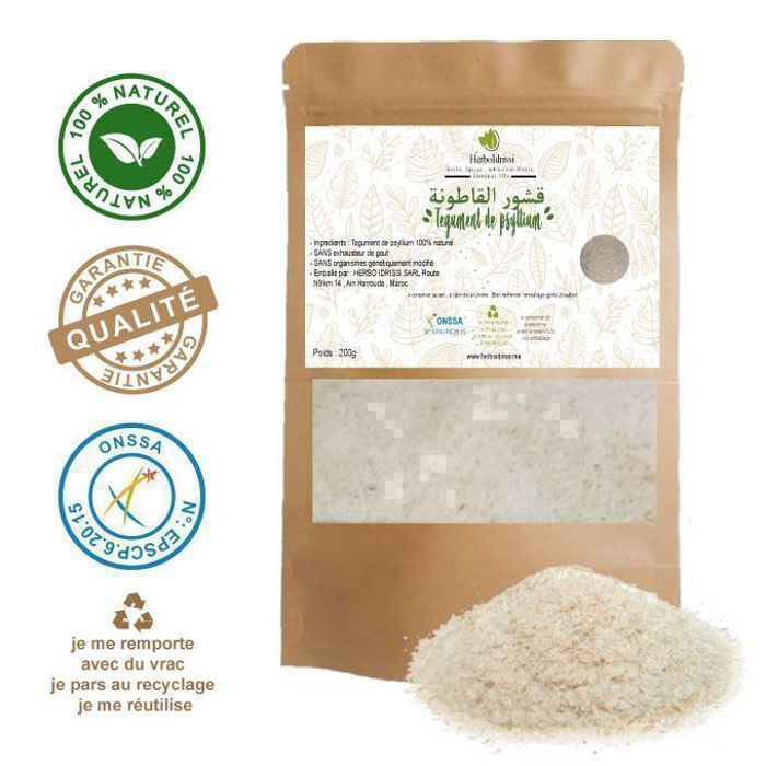 Psyllium Blond ( Probiotic ) 200G - Solutions Problèmes Intestins