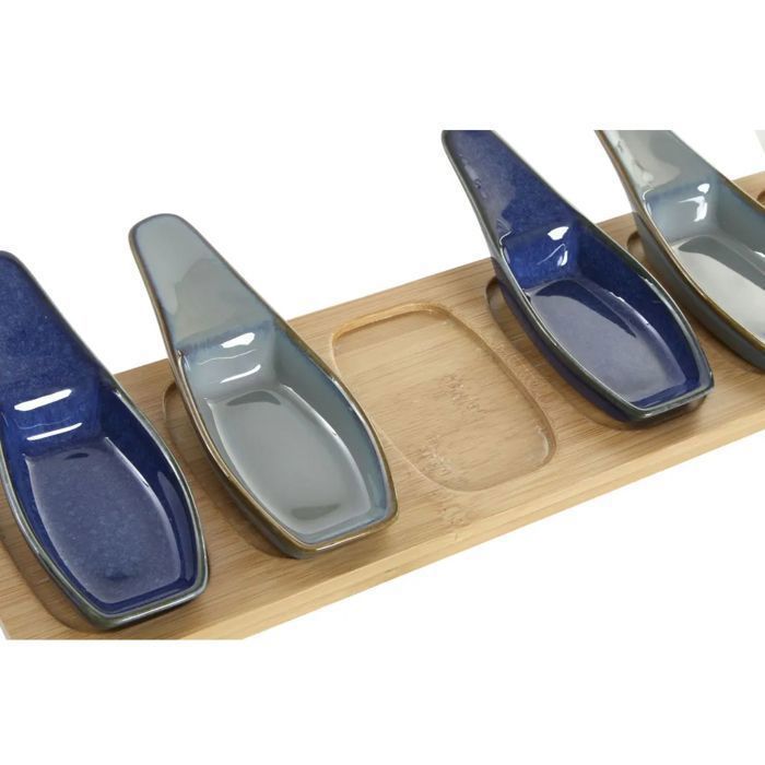 AMUSE-GUEULE Set 7 bambou porcelaine 36X9,7X1,3