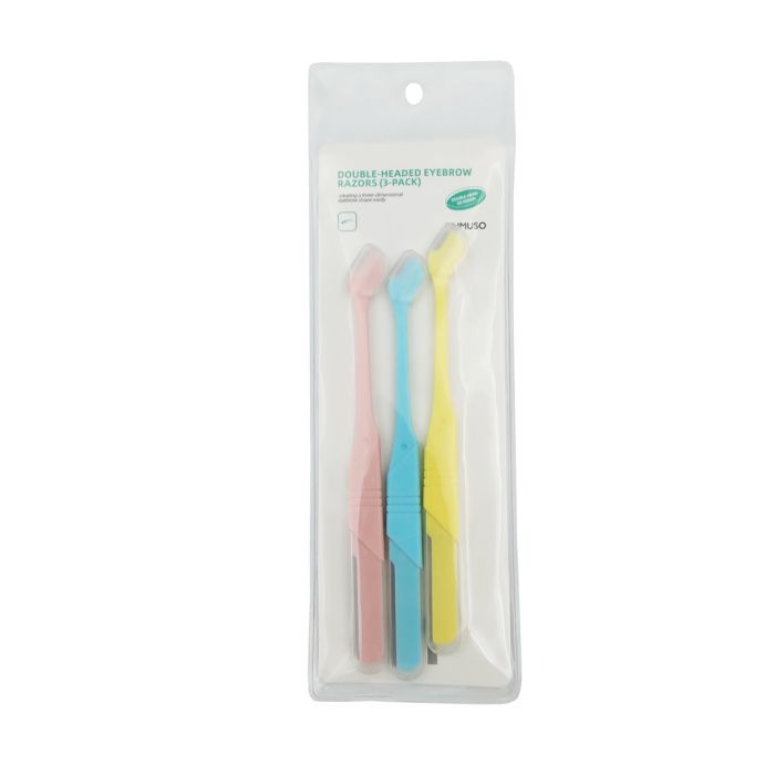 MUMUSO Rasoirs à sourcils à double tête (paquet de 3)
