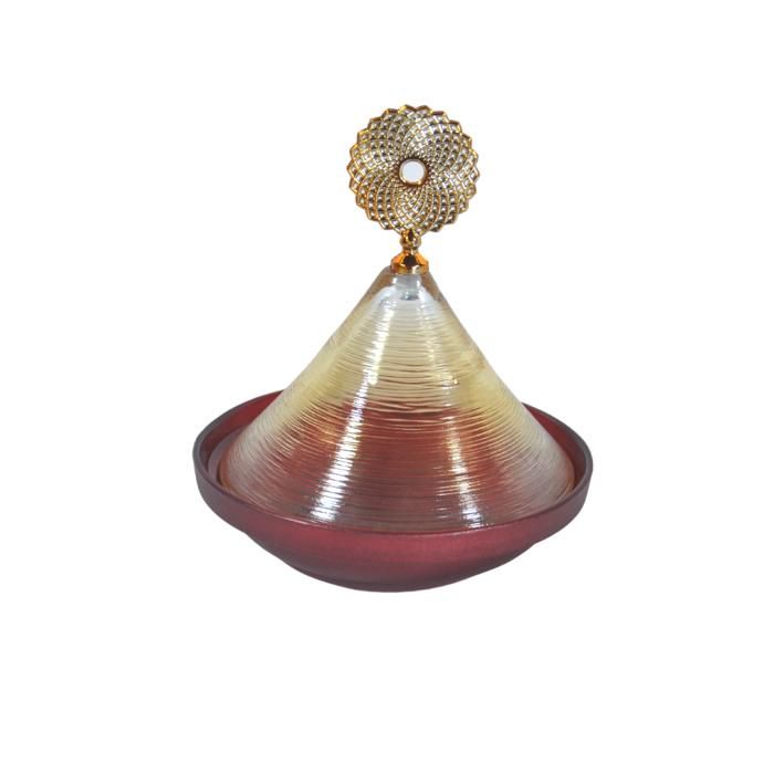 DOME TAJINE EN VERRE ROUGE