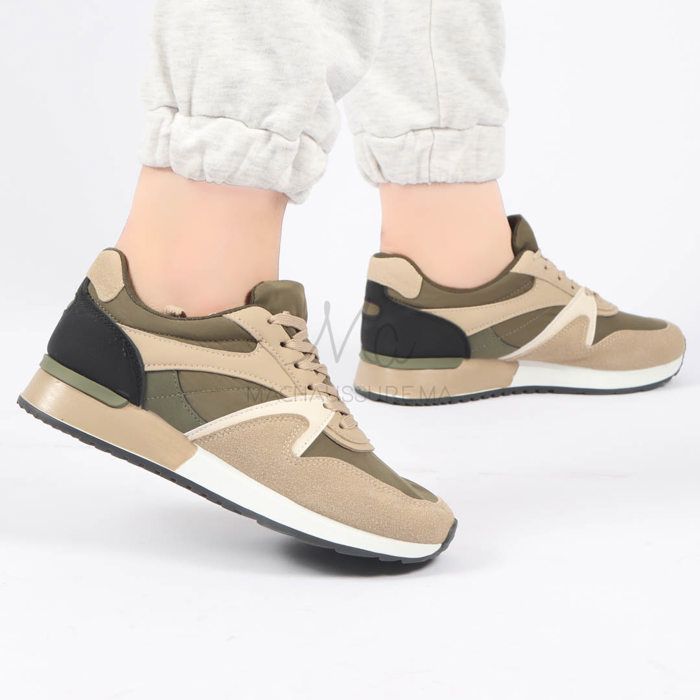 Melvine - Baskets Femmes en Beige