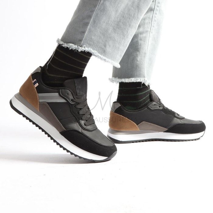 Eliam - Baskets Hommes en Noir