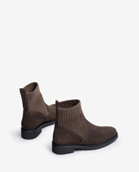 Bottines - UNISA - Marron - Daim - Tige élastique - Semelle SuperSoft - Marjane Mall - Image 2