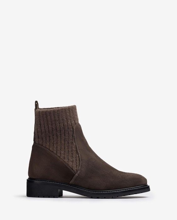 Bottines - UNISA - Marron - Daim - Tige élastique - Semelle SuperSoft - Marjane Mall - Image 3