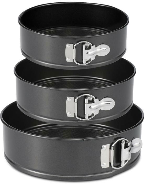 SET DE 3 MOULES A CAKE NOIRE IH-3205B