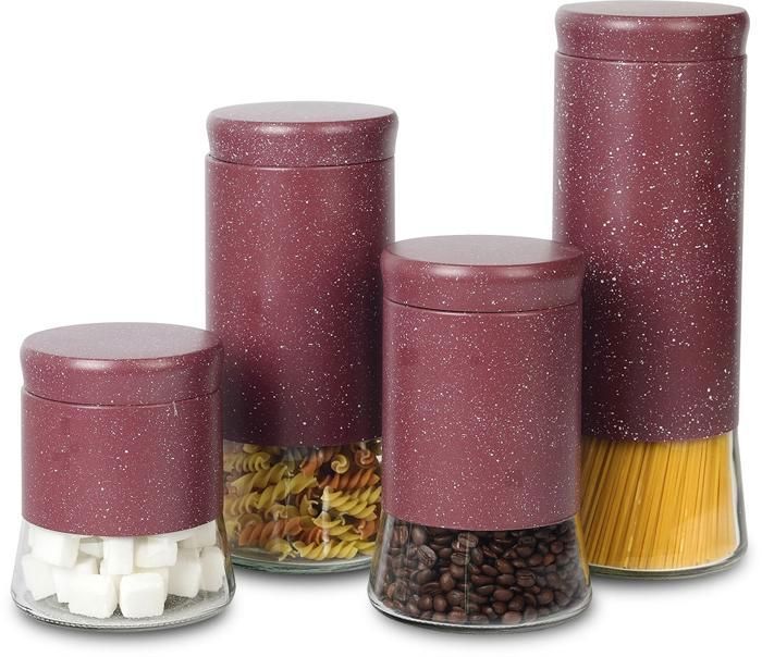 Set de 4 boîtes à épices en granit IH-1099 - 4GR