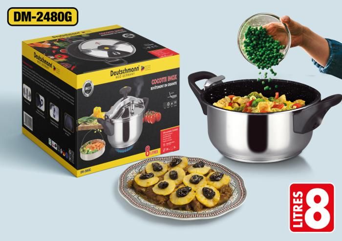 COCOTTE EN INOX REVETEMENT INOX 8L DM-2680