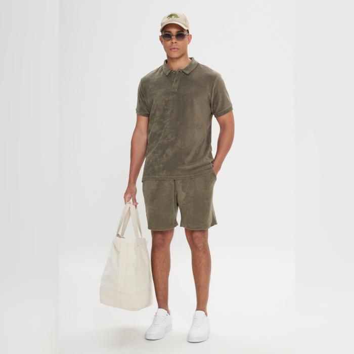 AC&CO- Short Kaki Tricoté